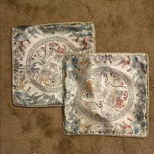 Elegant Satin 18” Asian Decorative Pillow Covers